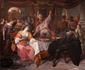 The wrath of Ahasuerus, paint by Jan Steen